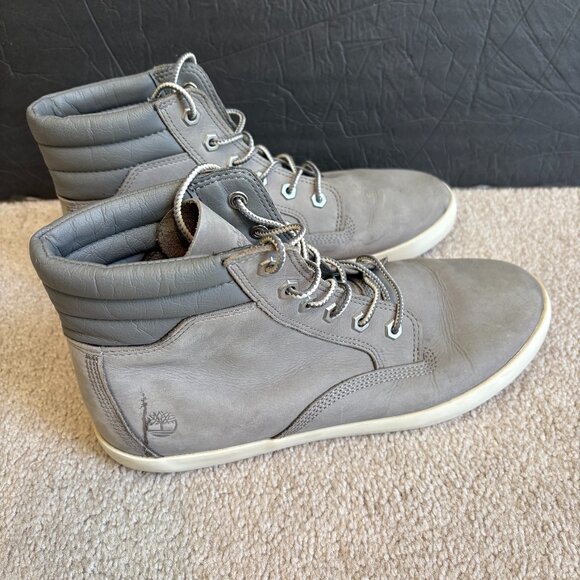Timberland Dausette Sneaker Boots Women's Size 10 Nubuck Gray Leather A1H26 - Picture 1 of 11